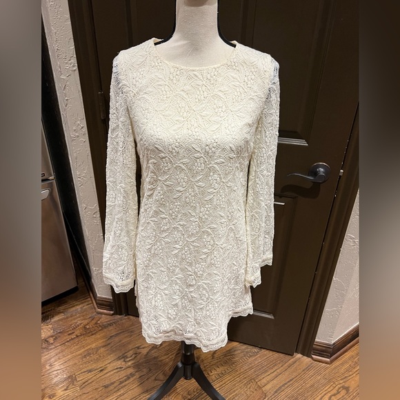 Top Shop Ivory Lace Rehearsal Dress Size 6 - Picture 6 of 7